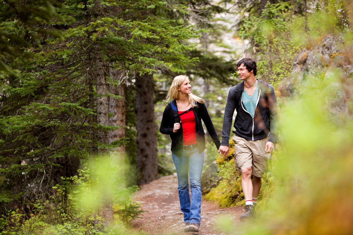 Walk Forest Couple